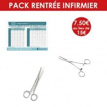 Pack infirmier (mémo calcul de doses + pince Kocher + ciseaux)