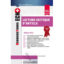 LECTURE CRITIQUE D' ARTICLE EDITION 2013