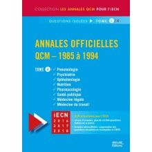 Annales officielles en QCM 1985-1994 - Tome 4